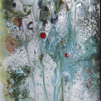 «Там где весна», медь, горячая эмаль, 10х25, 2009г.