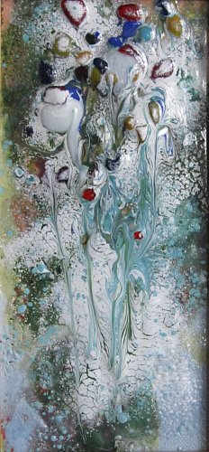 «Там где весна», медь, горячая эмаль, 10х25, 2009г.