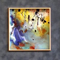 «Иные миры», медь, горячая эмаль, 12х12, 15х15, 12х12, 2005г.