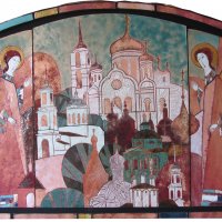 «Воронеж православный», (совместно с Ворошилиным А.), медь, горячая эмаль, 85х100, 2011г.