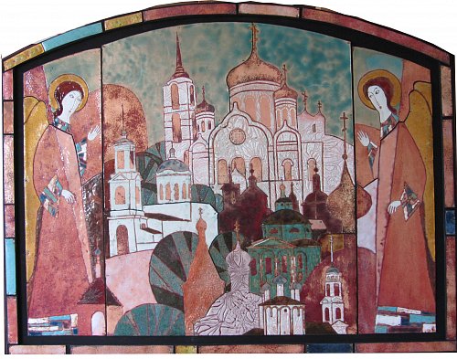 «Воронеж православный», (совместно с Ворошилиным А.), медь, горячая эмаль, 85х100, 2011г.