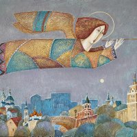 «Утро нового дня», холст, акрил, масло, 100х120, 2023г.