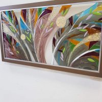 «Летний вечер», цв. стекло, фьюзинг, 45х87, 2013г.