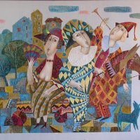 «Веселая компания», х.м, 80х100