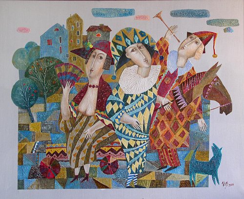 «Веселая компания», х.м, 80х100