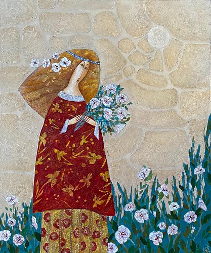 «Солнечное лето», холст, акрил,  масло, 120х100, 2024г.
