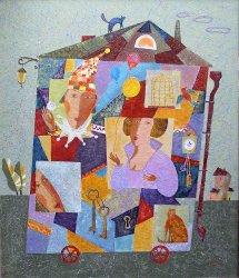 «Соседи», х.м., 100х70, 2005г.